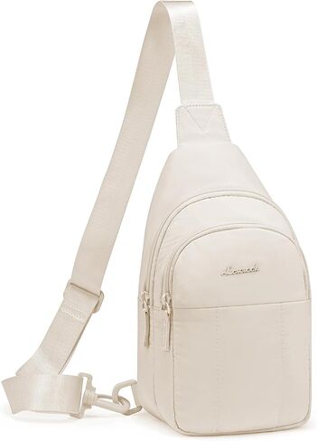 LOVEVOOK Sling Bag for Women, Puffer Crossbody Bags for Women, Small Sling Backpack, Travel Hiking Chest Bag Daypack in Saudi Arabia