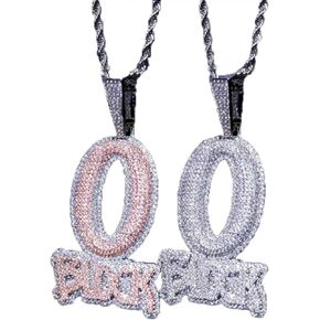 Hip-Hop Jewelry English Lettern Ol-على شكل كتلة النحاس على شكل زركون Zircon 18k مقاس مطلي بالذهب مع سلسلة من الفولاذ المقاوم للصدأ مقاس 3 مم 24 بوصة