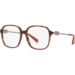 Valentino VA3067-5189 Eyeglass Frame RED HAVANA w/DEMO LENS 52mm