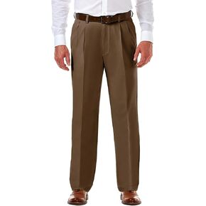 Haggar mens Cool 18 Pro Classic Fit Pleat Front Hidden Expandable Waist With Big & Tall Sizes Casual Pants, Navy, 38W x 31L US in Saudi Arabia