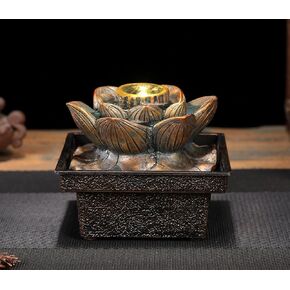 Tabletop Water Fountain Desktop Indoor Waterfall Fountain Tabletop Humidifiers Relaxation for Office, Living Room, or Bedroom