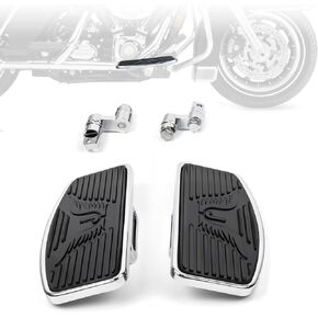 Motorcycle Floorboards, Adjustable Rider Footboard/Driver Footrest Foot Peg with Mount Bracket Kits for Harley Sportster1200 883 Wide Glide Low Rider
