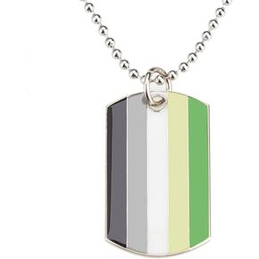 Progress Pride Dog Tags Pendant Rainbow Pride Gift LGBT Necklace