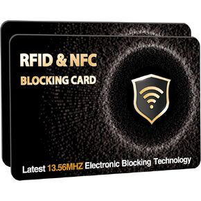 SaiTech IT RFID Blocking Cards Protect Your Entire Wallet, Purse, and Cards from NFC Contactless Theft Wallet for Men & Women - WG Black (5 Pcs Black)