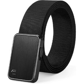 FAIRWIN Men's Belt, Tactical Stretch Nylon Web Belts with Quick Release Buckle for Jeans Pants Shorts