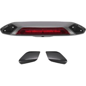 KUAFU LED Third Brake Light & Cover Compatible with 2018-2019 Ford Transit 150 250 350 350HD 3RD Center High Mount Stop Light Replacement for JK4Z13A613AA JK4Z13A613AE Black Mount+Red Lens