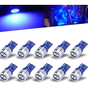 iBrightstar Extremely Bright 3030 Chipsets 168 175 194 2825 W5W T10 Wedge LED Bulbs for License Plate Interior Map Dome Trunk Lights, Blue