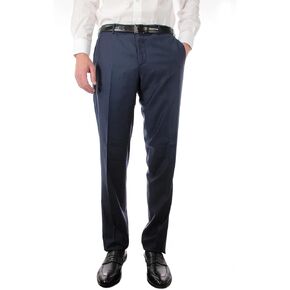 Zanella Platinum Parker Tasmanian Super 150's Wool Men Trousers - Modern Fit Flat Front Dress Pants in Kuwait