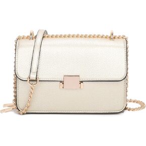 Square Shoulder Bags for Women Chain Strap Crossbody Bag Medium Leather Evening Bag for Women Satchel Handbags