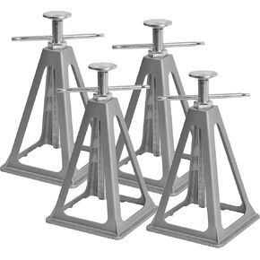Aluminum RV Stabilizer Jacks 4 Pack with Additional Screw Nuts, Screw Jack Stands, Stabilize and Level RV Trailer Camper, Support up to 6,000 lbs
