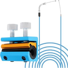 Windance Motorcycle Throttle Cable 190cm with Clutch Cable Lubricator Fit for HONDA Yamaha Keihin, Throttle Control Cable Lube Tool Kit (Blue)
