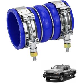 26259 Turbocharger Hose Kit Compatible with 2005-2016 Chevy Silverado 2500/Silverado 3500 & 2005-2016 GMC Sierra 2500/3500, Intercooler Hose with Clamps Replaces OEM # 15188715