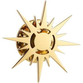 Stainless Steel Solar Apollo Sun Brooch for Mens Lapel Pins