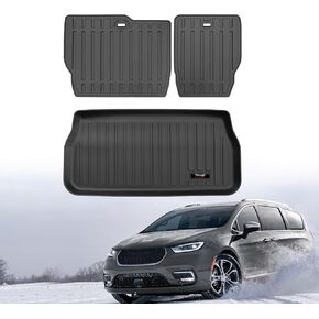 for 2017-2024 2025 Chrysler Pacifica/Voyager 2020-2025 Cargo Mats Trunk Liner TPE All Weather Protection Mats Fit Chrysler Pacifica Accessories (Cargo Mats)