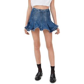 MSGM Women's Denim Mini Skirt