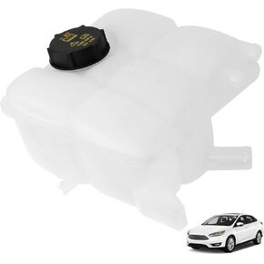 Front Engine Coolant Recovery Reservoir Tank [with Cap] Compatible with Ford Vehicles - 2013-2018 C-Max, 2013-2016 Escape, 2012-2018 Focus & 2014-2016 Transit Connect BE8Z8100A CV6Z8A080A