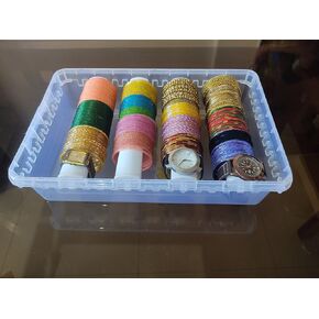 Shubh Empire Bangle Box For Women - Portable Jewellery Box With Partition & Transparent Organizer