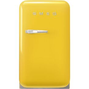 Smeg FAB5ULWH3 16" 50's Retro Style Series Compact Cooler with 1.5 cu. ft. Capacity Absorption Cooling Automatic Defrost LED Interior Lighting and Adjustable Shelves White, Left Hand Hinge in Saudi Arabia