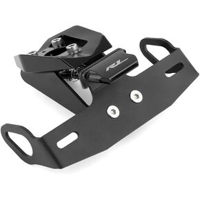 License Plate Holder, For YAMAHA YZF R1 R1-M 2015-2023 / R1-S 2016-2023, Fender Eliminator with LED License Plate Lights and Turn Signal Mounting Holes (Black - Black label)