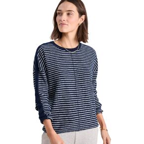 vineyard vines Women's Seaspun Cashmere Striped Crewneck Sweater