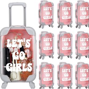10 Pack Mini Suitcase Party Favor Gift Box Plastic Gift Box False Eyelashes Miniature Luggage for Travel Wedding Bachelorette Party Bridesmaid Bridal Shower Favors Decorations (Let's Go Girls) in Kuwait