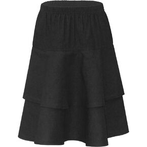 Baby'O Girl's Kids Lightweight 2 Layered Denim Jeans Knee Length Skirt for 4 to 18 Years Old