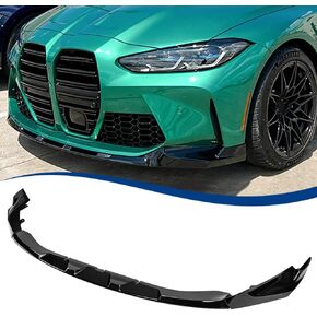 Front Bumper Lip Compatible with BMW (2021-IN) G80 M3 G82 G83 M4 Competition Splitter MP-Style ABS Gloss Black