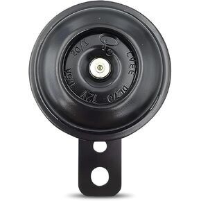 Pack-1 Car Snail Horn Whistle, 12V Round Loud Speaker, Waterproof Snail Horn Replacement Kit, Universal for Most Electric Vehicles, Motorcycles, Cars (Black)