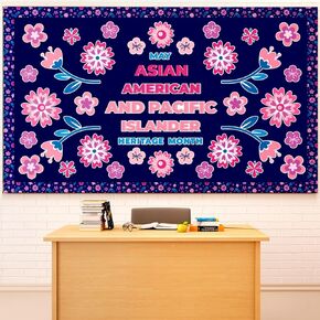 Honoson Asian American and Pacific Islander Heritage Month Bulletin Board Decorations AAPI Heritage Month Classroom Decor AAPI Bulletin Board Cutouts Sets for Classroom School Holiday Events