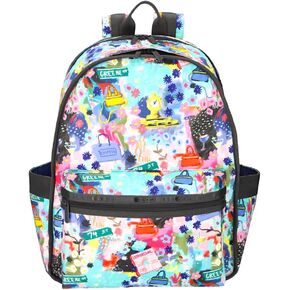 حقيبة الظهر على ظهر طريق Lesportsac Painterly Spring ، طبعة محدودة