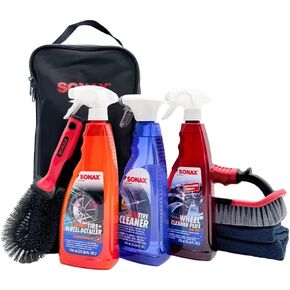 PBMG SONAX Wheel & Tire Combo | Premium Cleaner & Protector for Wheels & Tires | Removes Dirt, Brake Dust, & Grime | Long-Lasting Shine & Protection | Son-WTC-KIT