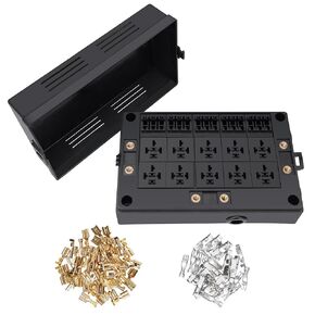 12V Fuse Relay Box, 10 Slots Relay Holder 15 Slots ATC/ATO Fuse Holder, Universal Fuse and Relay Box Block, for Cars Truck Marine Boat Jeep