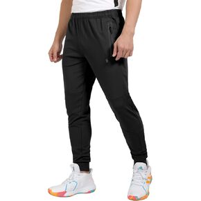 Little Donkey Andy Men's Lightweight Tapered Joggers, Quick-Dry Stretch Athletic Track Pants for Running, Gym, and Training