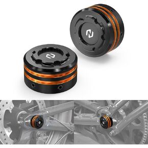 Orange Rear Axle Nut Covers Compatible with Harley Sportster S RH1250S 2021-2024, Pan America 1250 RA1250 2021-2023, CVO Pan America RA1250SE 2024, Sportster S Accessories, See Fitments in Kuwait