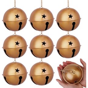 Christmas Bells Set of 3 Vintage Gold Brass Bells with Jute Rope for Rustic Christmas Decor Wreaths Gardens Trees Doors Windows Living Rooms and Rustic Home Decor