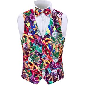 2-Piece Men's Party Suit Vest, Waistcoat Vest & Bow Tie S-3XL