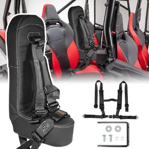 Rear Bump Seat with 4-Point Harness Jump Seat for Honda Talon 4 Seater 2019-2023 | Safe, Comfortable, Provides Better Vision