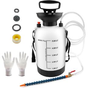 3L Manual Transmission Fluid Pump - Leak Proof Oil Transfer Kit with Teflon Tape & Gloves for Cars, Trucks, Marine Engines (ATF/Gear Oil/Differential Fluid)