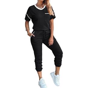 popvil Women's 2 Piece Sports Set Comfortable Casual Tracksuit
