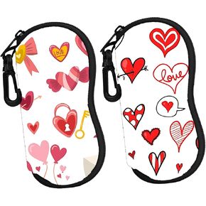 Sunglass Case Soft Glass Case For Women 2 Pack Reading Eyeglass Pouch Easy To Carry Sunglasses Pouch With Hook