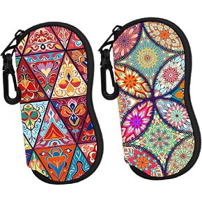 Sunglass Case Soft Glass Case For Women 2 Pack Reading Eyeglass Pouch Easy To Carry Sunglasses Pouch With Hook in Kuwait