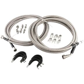 QFF0015SS Fuel Line Kit Repair Lines Fit For 2005-2010 Cobalt 2006-2011 Chey HHR 2007-2010 Pontiac G5 Saturn Ion 2003-2007 Quick Fix Kit Stainless Steel Braided Fuel Line 2.2L 2.4L