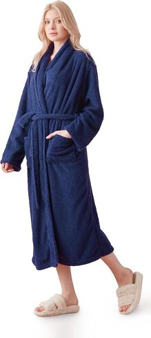 COOVA Premium Women's Plush Soft Robe – Fluffy, Warm Fleece Long Sherpa Bathrobe in Saudi Arabia