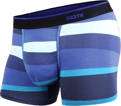 BN3TH Men's Classic Trunk Athletic Boxers - Breathable and Anti-Chafing Underwear with Our Patented Three-Dimensional MyPakage Pouch, Rainbows-Dark Navy, Large in Kuwait