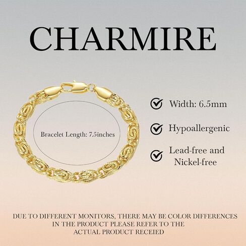 Bracelets for Women 14K Gold Bracelets for Men Twisted Byzantine Gold Chain Link Bracelets Stackable Bracelets Jewelry Gifts in Various Sizes (7", 7.5", 8", 8.5") in Saudi Arabia