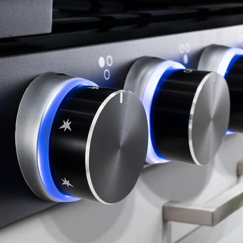 RecPro RV Built In Gas Cooktop | 3 Burners | RV Cooktop Stove | 6,500 and 8,000 BTU Burners | Cover Included in Kuwait