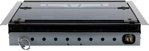 RecPro RV Built In Gas Cooktop | 3 Burners | RV Cooktop Stove | 6,500 and 8,000 BTU Burners | Cover Included in Kuwait