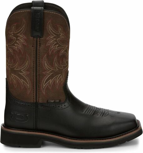 JUSTIN ORIGINAL WORKBOOTS Western Boot,10,EE,Black,Composite,PR in Saudi Arabia