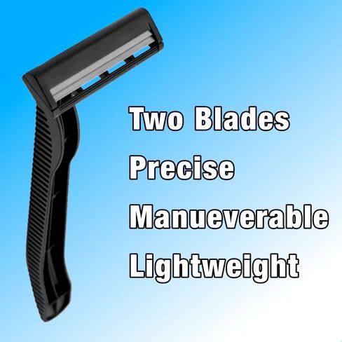 100 Twin Blade Black Disposable Razors in Bulk - Professional or Home Use in Saudi Arabia