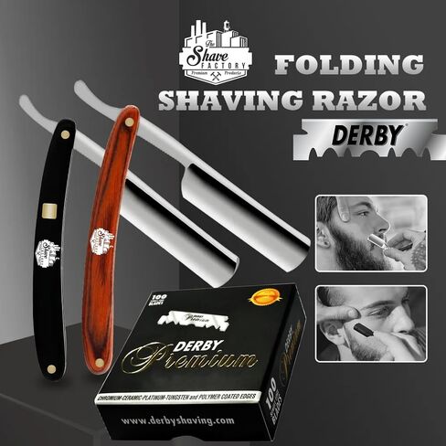 Derby Premium Single Edge Razor Blades, Razor Blades, Single Edge, Ultra Sharp, Chromium - Ceramic - Platinum - Tungsten and Polymer Coated Edges (3) in Kuwait